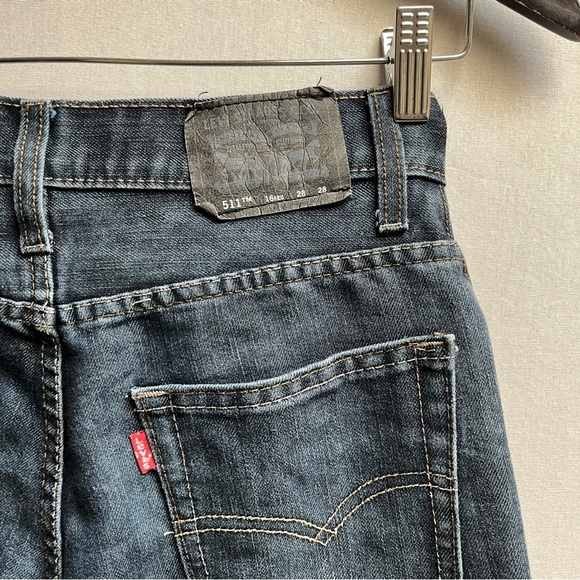 Levi's 511 Slim Straight Jeans Classic Denim Sz 16/ 28” - Picture 3 of 12